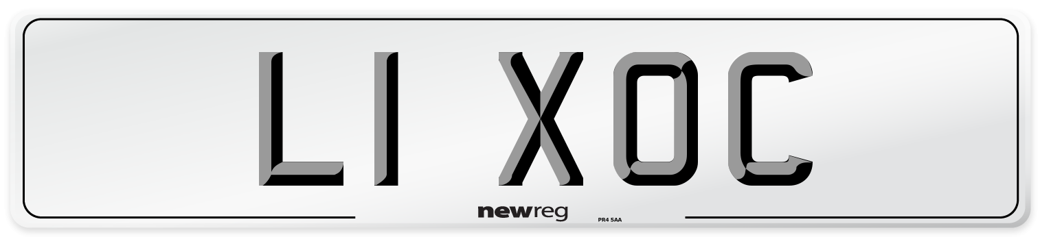 L1 XOC Number Plate from New Reg